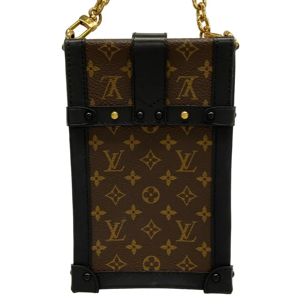 Louis Vuitton Pochette Trunk Vertical Monogram Shoulder Bag M63913 Black